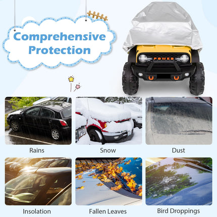 Costzon Kids Ride on Toy Car Cover, All-Weather Universal Fit Protective Cover with Drawstring Storage Bag