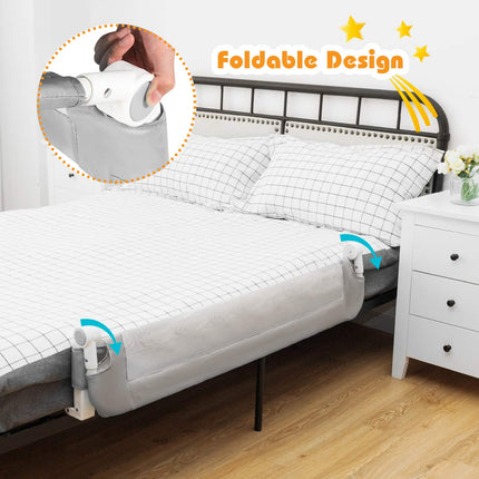 Costzon Bed Rails for Toddlers, Extra Long, Swing Down Safety Bed Guard for Convertible Crib