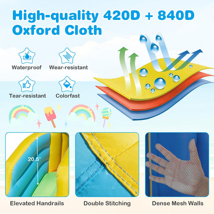 BOUNTECH Inflatable Water Slide Bounce House | Kids Water Park Jump Bouncy Castle with 780w Air Blower