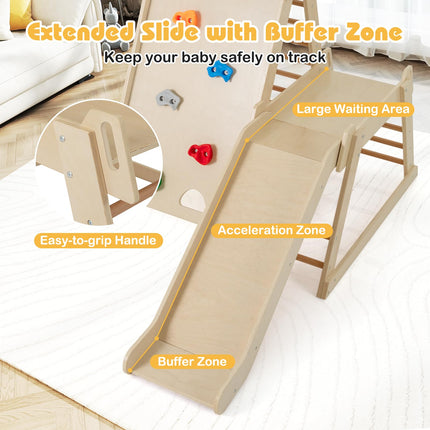 Costzon Indoor Kids Jungle Gym Climbing Toys for Toddlers with Extended Slide