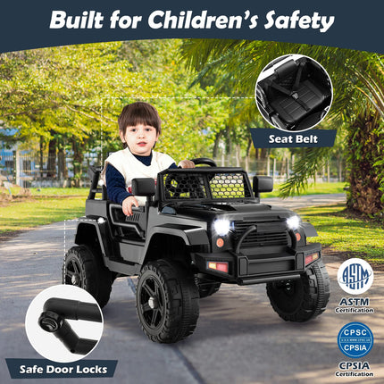 12V Battery Powered Truck Vehicle, Electric Car for Kids - Costzon