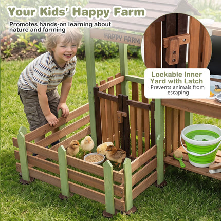 Costzon Outdoor Mud Farm Playset for Kids