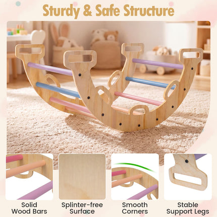 Costzon Wooden Rocking Climbing Arch w/Cushion