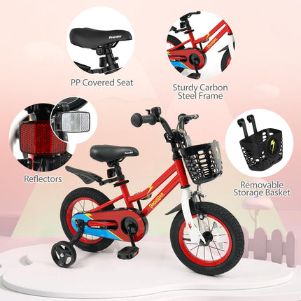 Costzon Kids Bike Coaster Brake & Removable Basket