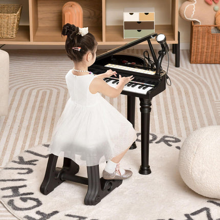 Costzon Kids Piano, 31 Key Mini Grand Piano Toy Keyboard with Microphone