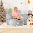 Costzon 2 in 1 Convertible Glow in The Dark Kids Sofa with 8-inch Sitting Cushion