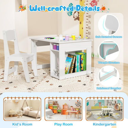 Costzon Kids Art Table and Chair Set