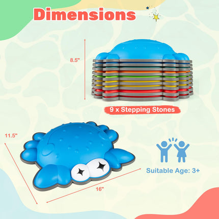 Costzon 9 Pieces Non-Slip Stepping Stones for Kids