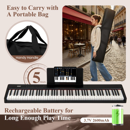 Costzon 88 Key Velocity-Sensitive Piano Keyboard