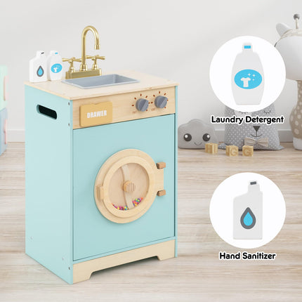 Costzon Kids Washer Playset Toy Washing Machine w/Laundry Detergent & Hand Sanitizer