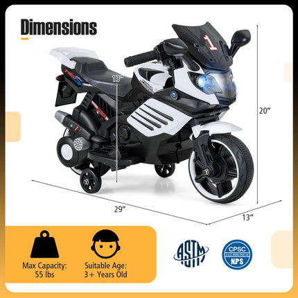Costzon 6V Kids Ride On Motorcycle Electric Motorbike
