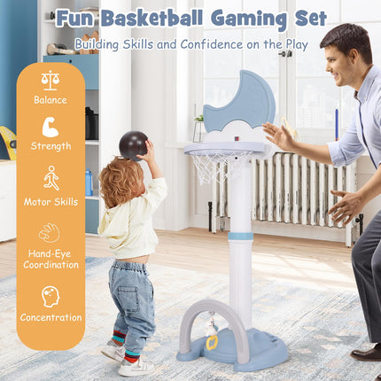 Costzon Toddler Basketball Hoop with Electronic Scoreboard Cheer Sound