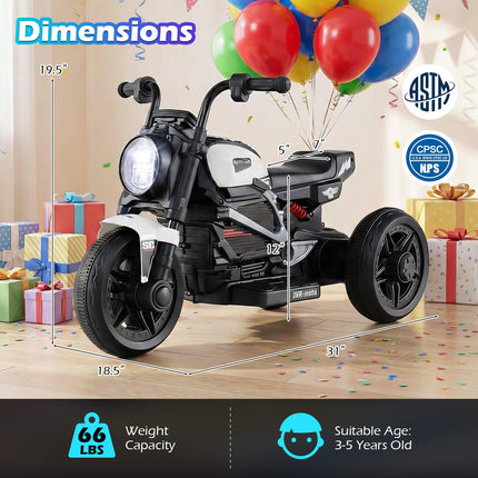 Costzon 6V Toddler Motorcycle 3-Wheel Stable Chopper Electric Motorbike