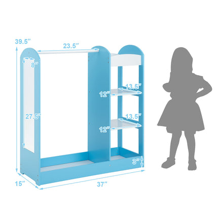 Kids Dress up Storage with Mirror - Costzon