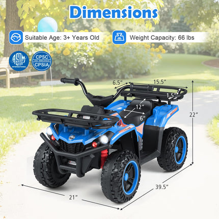 Costzon Kids ATV 4 Wheeler 24V Electric Ride On Quad