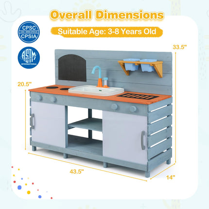 Kids Play Kitchen Set with Stoves for Boys Girls Aged 3-8