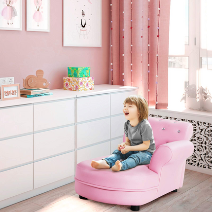 Costzon Kids Sofa, Toddler Couch, Toddler Furniture Kids Couch, Children Chaise Lounge