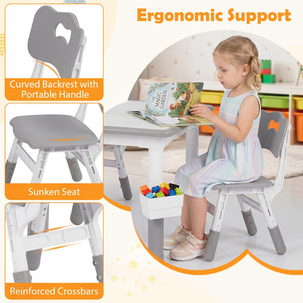 Costzon 5 PCS Height Adjustable Toddler Desk Set | Art & Craft Table Set