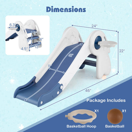 Costzon 3-in-1 Freestanding Foldable Baby Slide for Kids Climber Playset