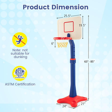 Costzon Kids Basketball Hoop, Adjustable Height Basketball Goal Stand