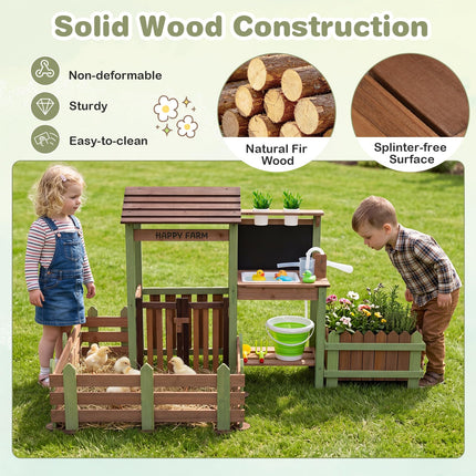 Costzon Outdoor Mud Farm Playset for Kids