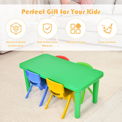 Costzon Kids Plastic Table Portable Plastic Learn and Play Table