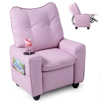 Costzon Kids Recliner Chair with Cup Holder 2 Storage Pockets