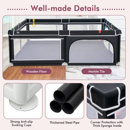 Costzon Playpen for Toddlers, Extra Large Playard Playpen for Toddlers, Play Pen for Babies 6-12 Months