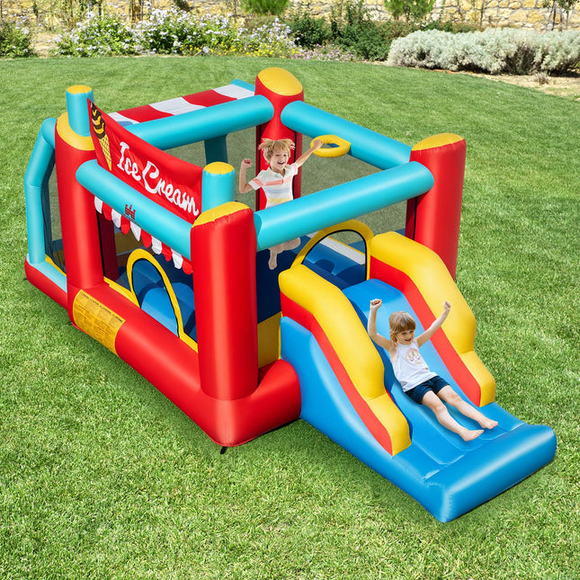 BOUNTECH Ice Cream Themed Inflatable Bounce House with Ball Pit