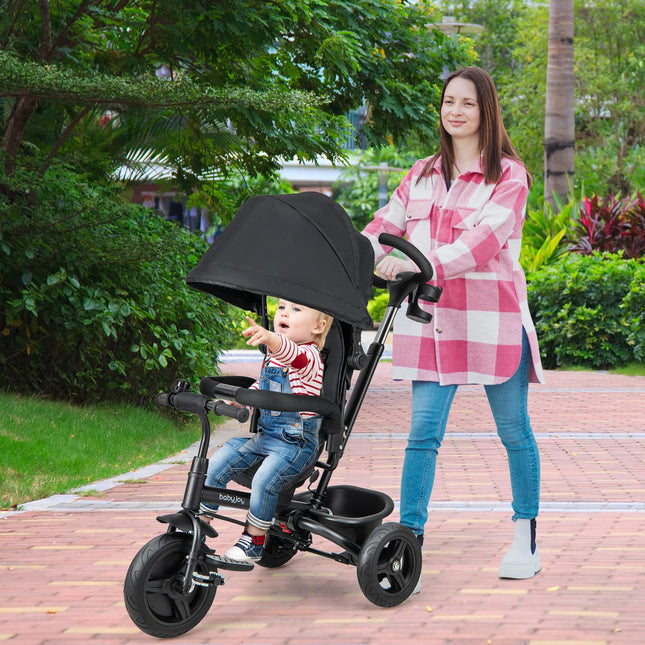 6 in 1 Trike for Toddler Adjustable Canopy 5-Point Safety Belt (43.5" x 20" x 43")