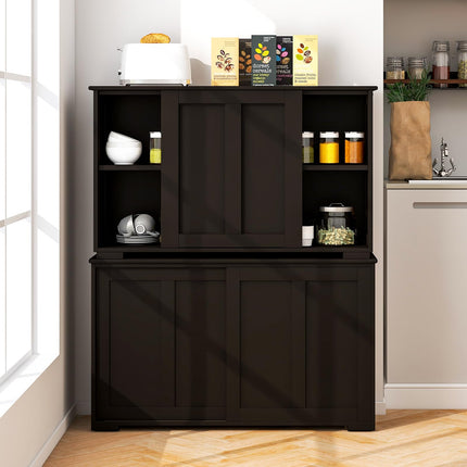 Costzon Kitchen Sideboard Wooden Cupboard Server Buffet Console Table