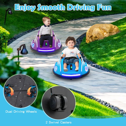 Costzon Bumper Car for Kids 12V Electric Ride on Toy with Remote Control