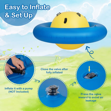 Costzon Giant Inflatable Dome Rocker Bouncer, Blow Up Rocking Ball Playground