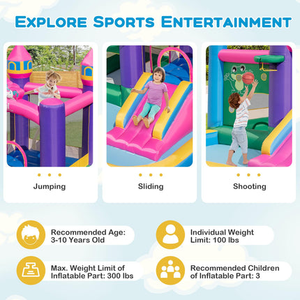 BOUNTECH Inflatable Bounce House, Blow up Jumping Castle for Indoor Outdoor Party Family Fun