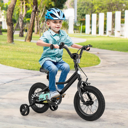 Costzon 12 14 16 18 Inches Car Pattern Sporty Bicycle with Removable Training Wheels