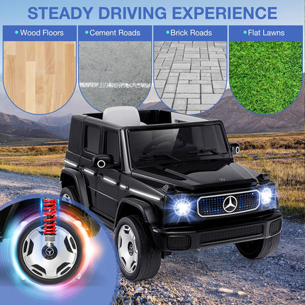 Costzon Licensed Mercedes-Benz EQG Kids Ride On Car, 12V 9AH 4WD Toy Electric Vehicle w/Remote Control