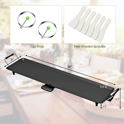 Costzon 35" Electric Griddle w/5-Level Temp & Drip Tray