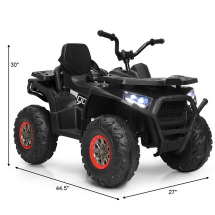 Costzon Kids ATV, 12V Battery Powered Electric Vehicle, 4 Wheeler Quad for Boy & Girl Gift, Ride on ATV