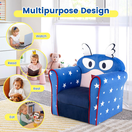 Costzon Kids Sofa, Children Armrest Chair with Pattern, Toddler Furniture