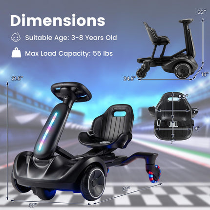 Costzon 6V Ride on Drift Car with 360-Degree Spin(with Lights)