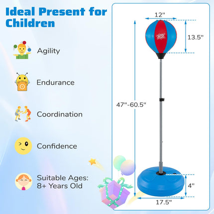 Costzon Punching Bag for Kids Boxing Bag Set Toy with Height Adjustable Stand