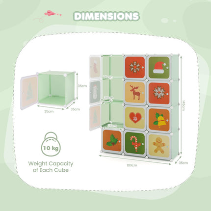 Costzon Kids Closet, Cartoon DIY Modular Dresser Storage Organizer