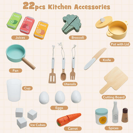 Costzon Corner Kitchen Playset Kitchen Toy Set w/Real Lights & Sounds