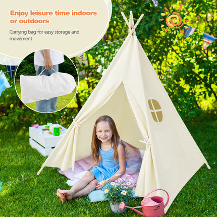 Costzon Teepee Tent for Kids Foldable Play Tent with Unique Reinforcement Part