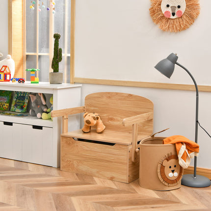 Convertible Toy Storage Bench with Built-in Handle for Kindergarten  -  Costzon