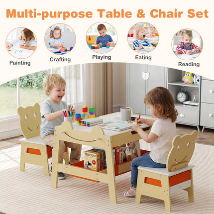 Costzon Kids Table and Chairs Multifunctional Art Desk Set (27.5” x 24” x 20”)