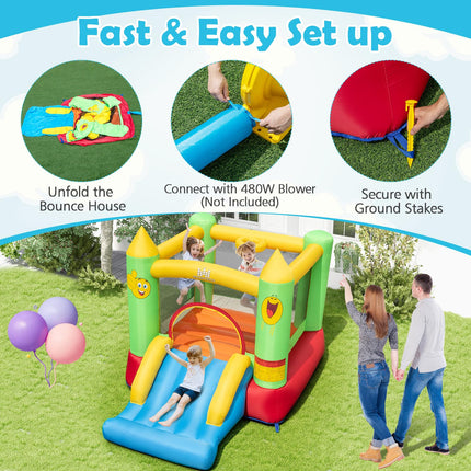BOUNTECH Inflatable Bounce House（Smiling Face without Air Blower）
