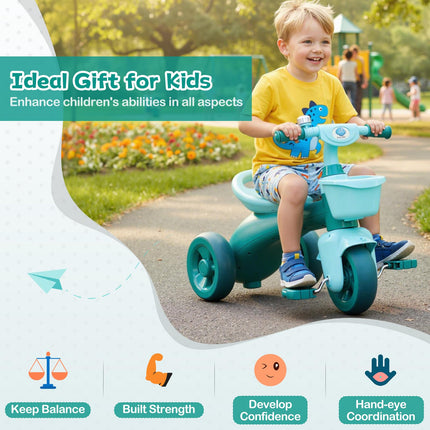 Costzon Kids Tricycle Ergonomic Seat Non-Slip Handle and Fun Bell