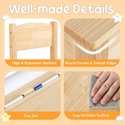 Flip Top Kids Art Craft Table - Costzon