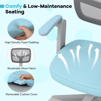 Costzon Kids Desk Chair Student Ergonomic Computer Chair with Wheels